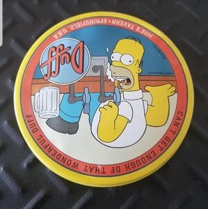 2001 The Simpsons Tin Set Of 4 Coaster Set By Rix.